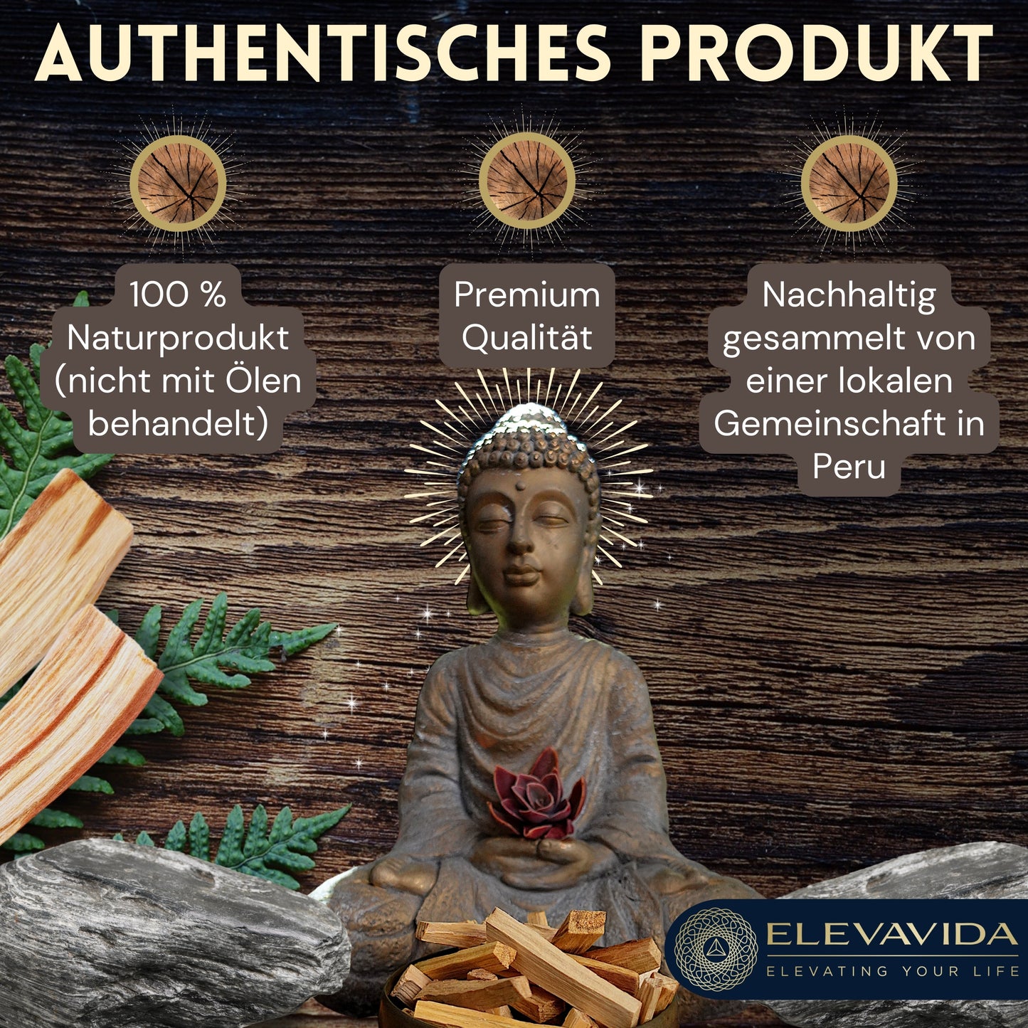 Palo Santo 500 g madera fina de incienso de Perú - aromático, recolectado de forma sostenible, partido a mano - Bursera graveolen - madera sagrada