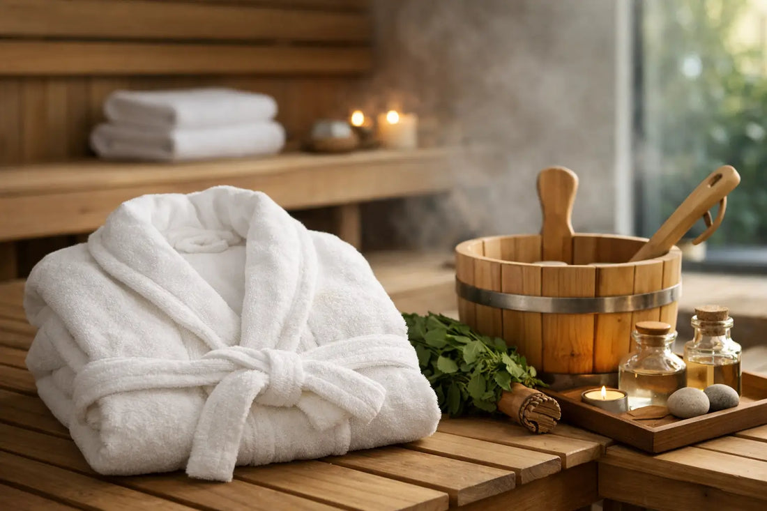 Baumwollbademantel für Sauna kaufen