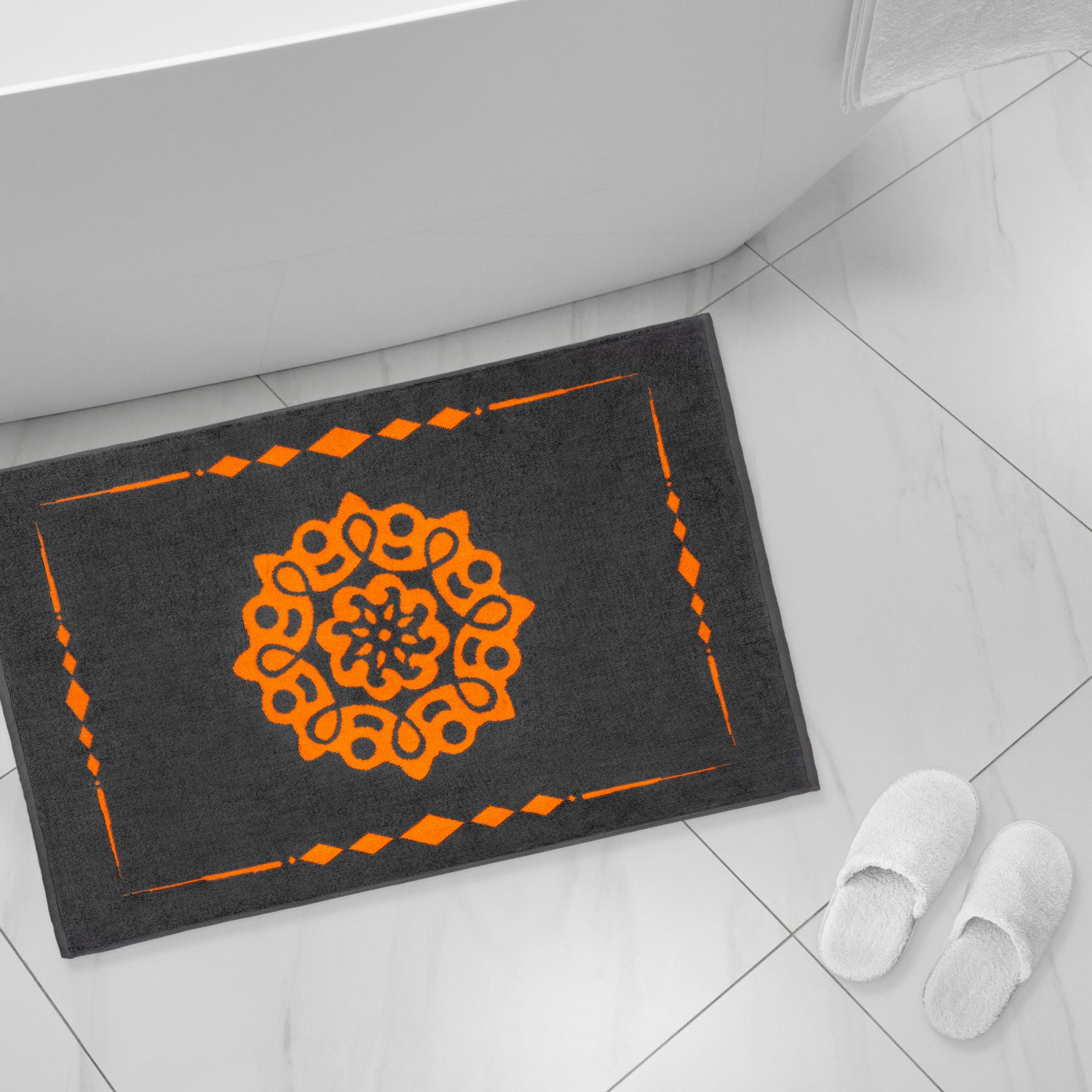 Duschvorleger, Badematte, Badvorleger mit Mandala Design