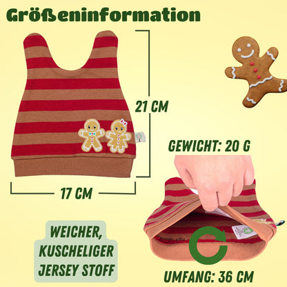 organicKid® Baby Mütze aus Jersey - Reine Bio Baumwolle (GOTS) extra weich für Jungen und Mädchen im Alter von 0-3 Jahre, Slouch, Beanie Zipfelmütze rot (Unisex)