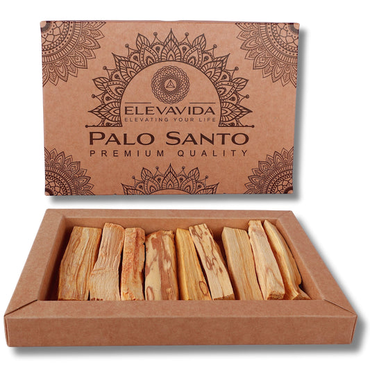 ELEVAVIDA® Palo Santo 90 g (9–11 varillas) madera de incienso aromático de Perú, recolectada de forma sostenible para la relajación, la meditación y la limpieza energética de espacios - Bursera graveolens - madera sagrada