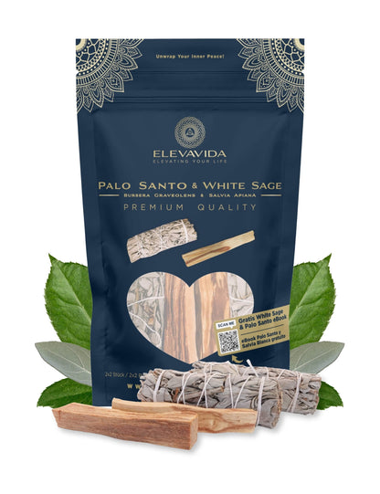 Set Salvia Blanca (Salvia Apiana) de California y Palo Santo de Peru - Incienso para quemar