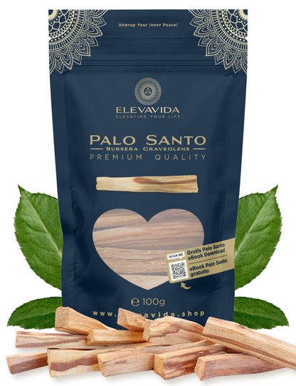 Palo Santo heiliges Holz (100 g) Räucherholz aus Peru - aromatisch duftend, nachhaltig gesammelt - Palo Santo Räucherstäbchen - Bursera Graveolen