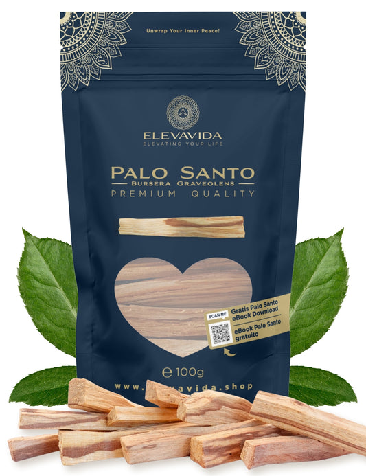 Palo Santo heiliges Holz (100 g) Räucherholz aus Peru - aromatisch duftend, nachhaltig gesammelt - Palo Santo Räucherstäbchen - Bursera Graveolen