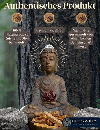 Palo Santo heiliges Holz (100 g) Räucherholz aus Peru - aromatisch duftend, nachhaltig gesammelt - Palo Santo Räucherstäbchen - Bursera Graveolen