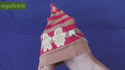 organicKid® Baby Mütze aus Jersey - Reine Bio Baumwolle (GOTS) extra weich für Jungen und Mädchen im Alter von 0-3 Jahre, Slouch, Beanie Zipfelmütze rot (Unisex)